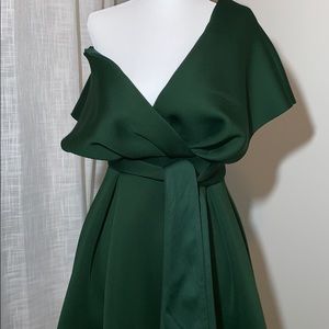 asos fallen shoulder prom dress